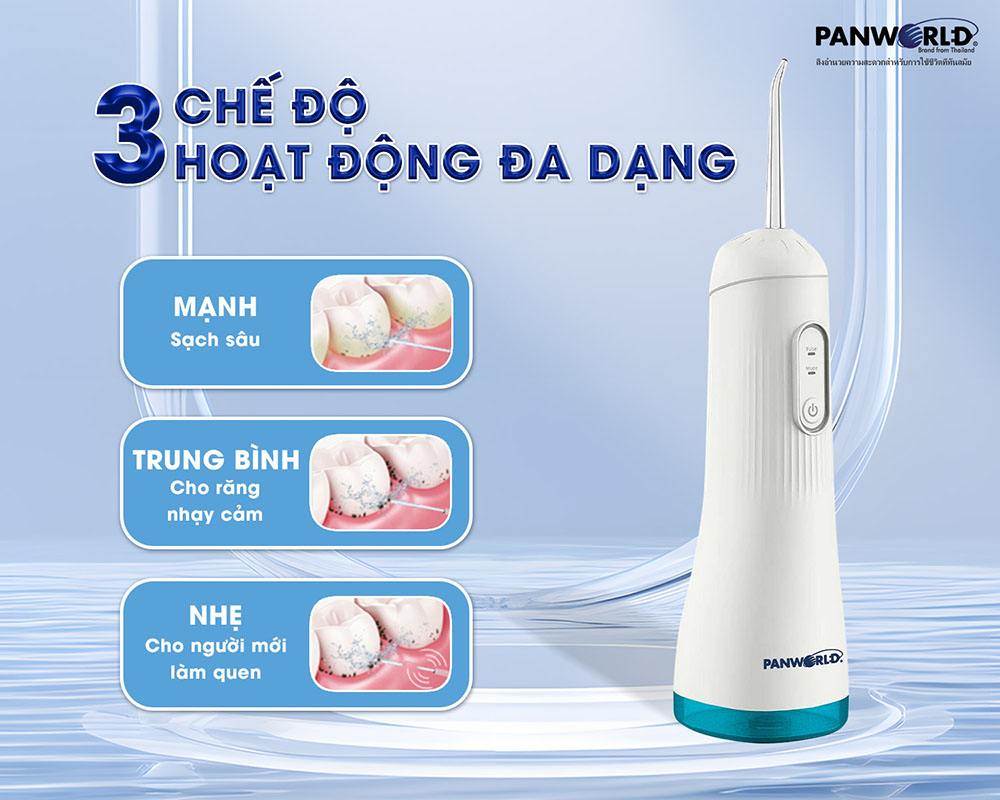 Máy Tăm Nước Panworld PW-3226 có 3 chế độ hoạt động