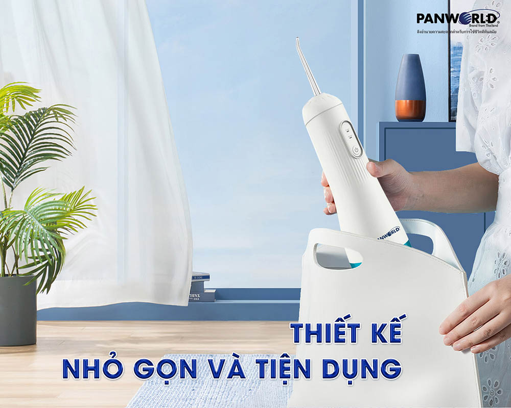 Máy Tăm Nước Panworld PW-3226 kiểu dáng nhỏ gọn, dễ mang theo