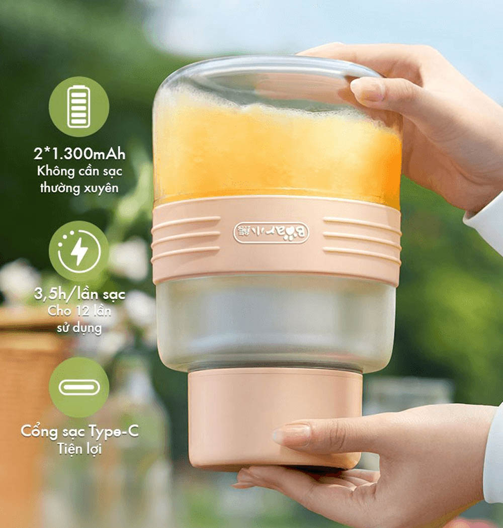 Máy Xay Sinh Tố Bear LLJ-P10X5 hoạt động liên tục đến 12 lần xay