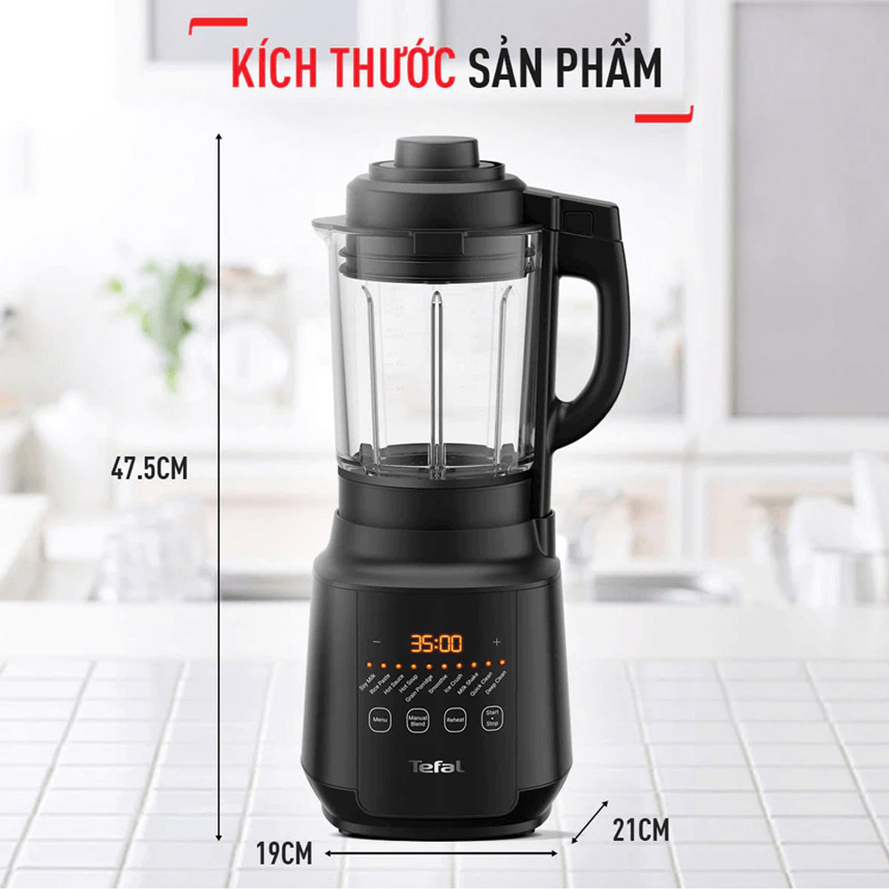 Máy Xay Sinh Tố Và Sữa Hạt Tefal BL511868 có kiểu dáng hiện đại 