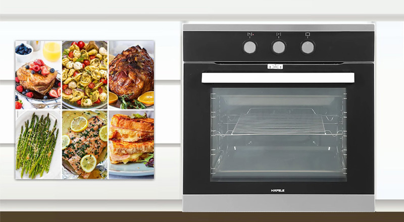 Lò nướng âm tủ hiện đại được trang bị nhiều chức năng nướng 
