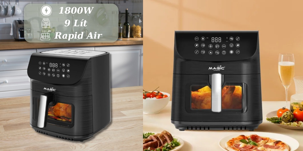 Nồi Chiên Không Dầu Magic AC-160 cho thực phẩm chín nhanh