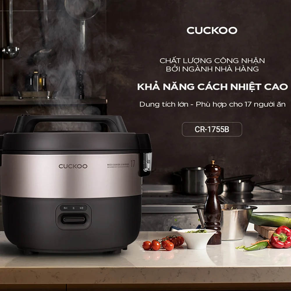 Nồi Cơm Điện Cuckoo CR-1755 phù hợp với gia đình đông thành viên
