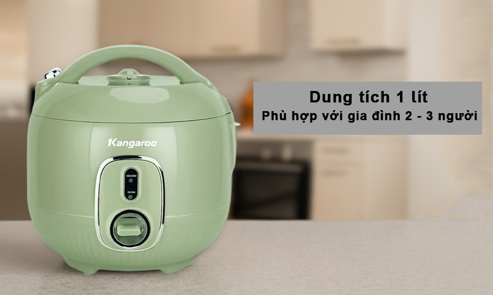 Nồi Cơm Điện Kangaroo KGRC10M1 có dung tích 1 lít và công suất 400W