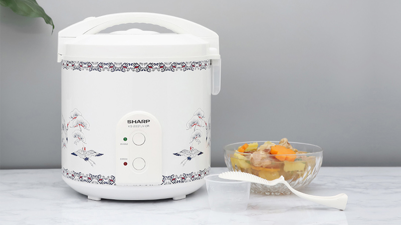 Nồi cơm điện nắp gài Sharp giảm nguy cơ tràn nước
