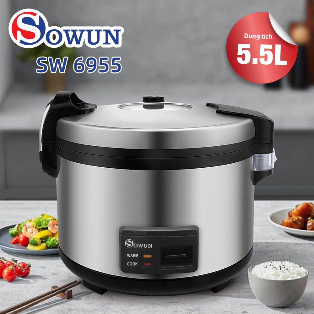 Nồi Cơm Điện Sowun SW6955 sở hữu thiết kế hiện đại