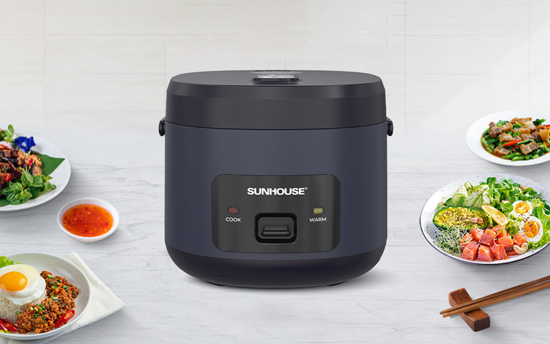Nồi cơm điện Sunhouse được trang bị công suất mạnh mẽ 
