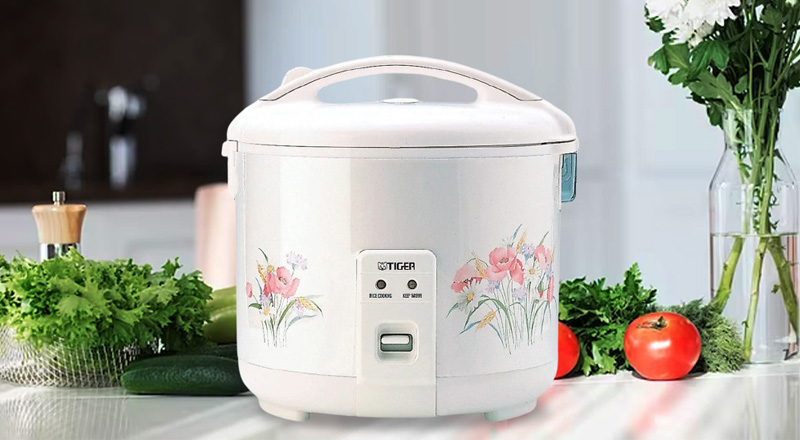 Nồi cơm điện Tiger nổi bật với thiết kế nhỏ gọn