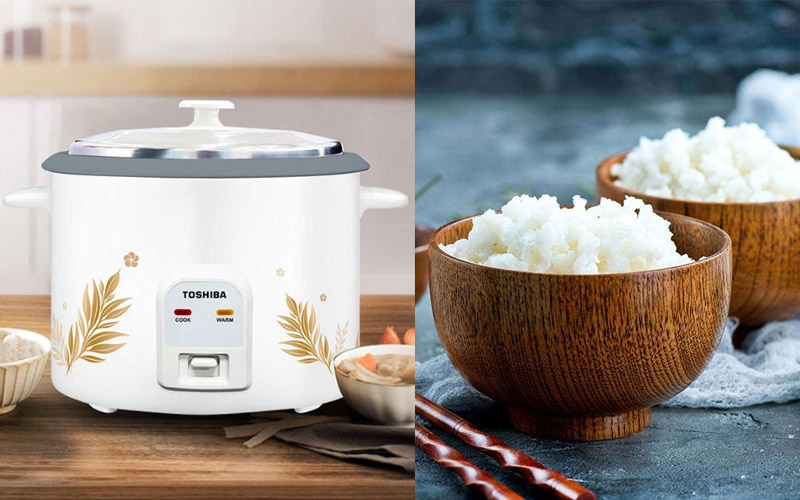 Nồi cơm điện nắp rời Toshiba là dòng có thiết kế đơn giản 