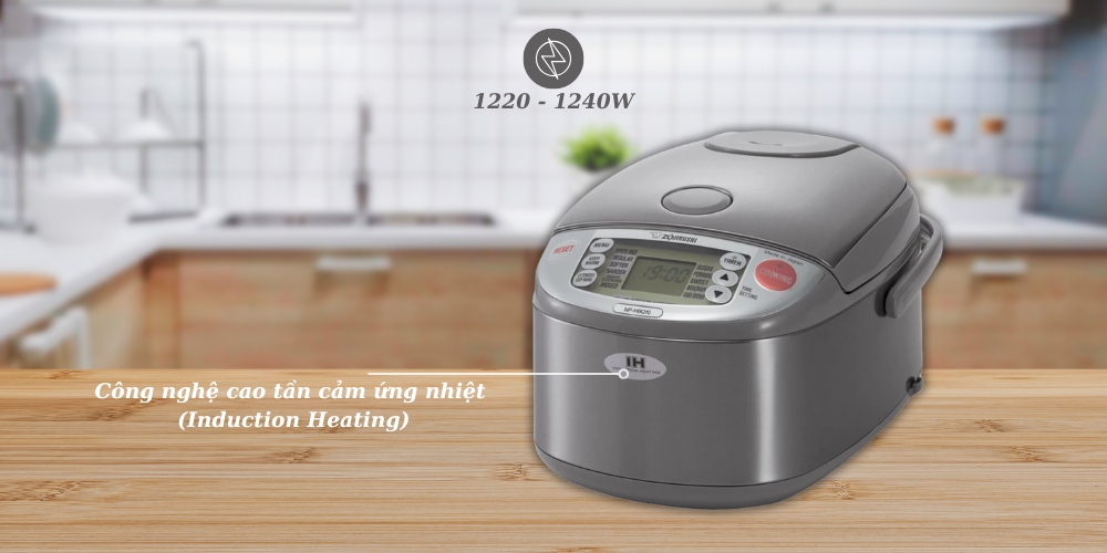 Nồi Cơm Điện Zojirushi NP-HBQ18 giúp cơm chín đều, dẻo thơm