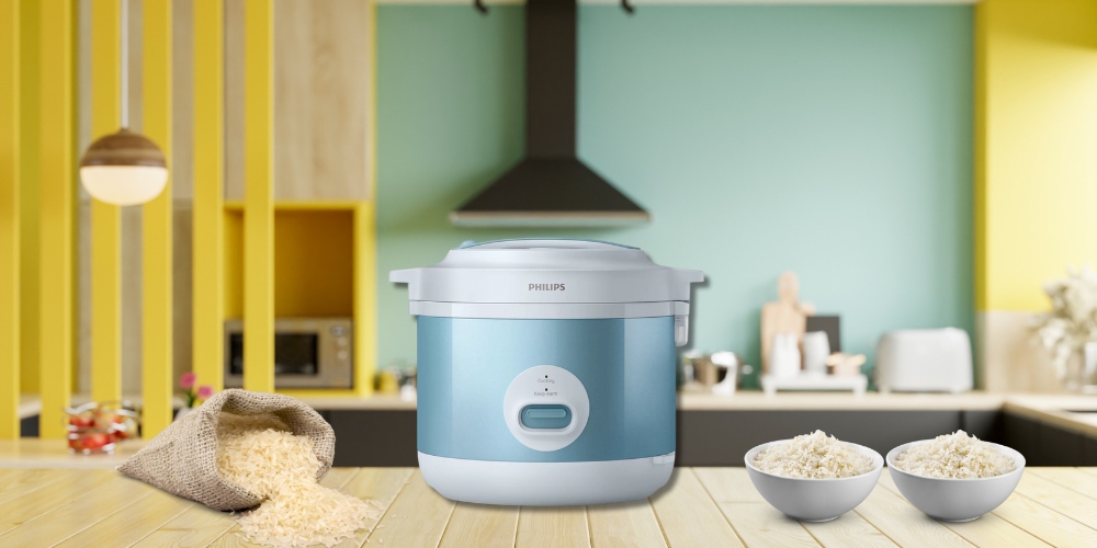 Nồi Cơm Nắp Gài Philips HD3008 1.8 Lít có thiết kế hiện đại