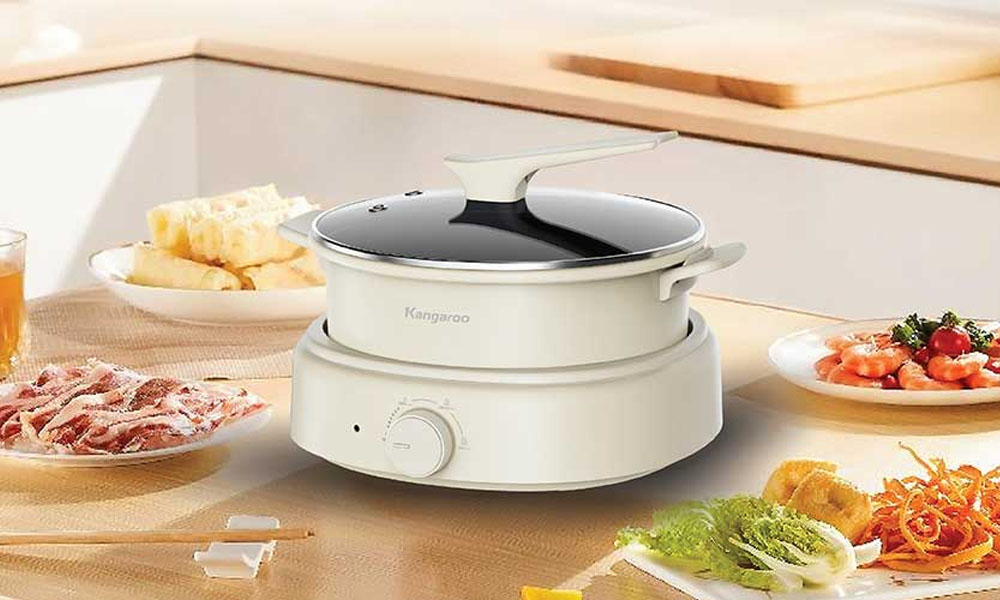 Nồi Lẩu Điện Kangaroo KGEH50N2B thoải mái cho 5 đến 6 người ăn