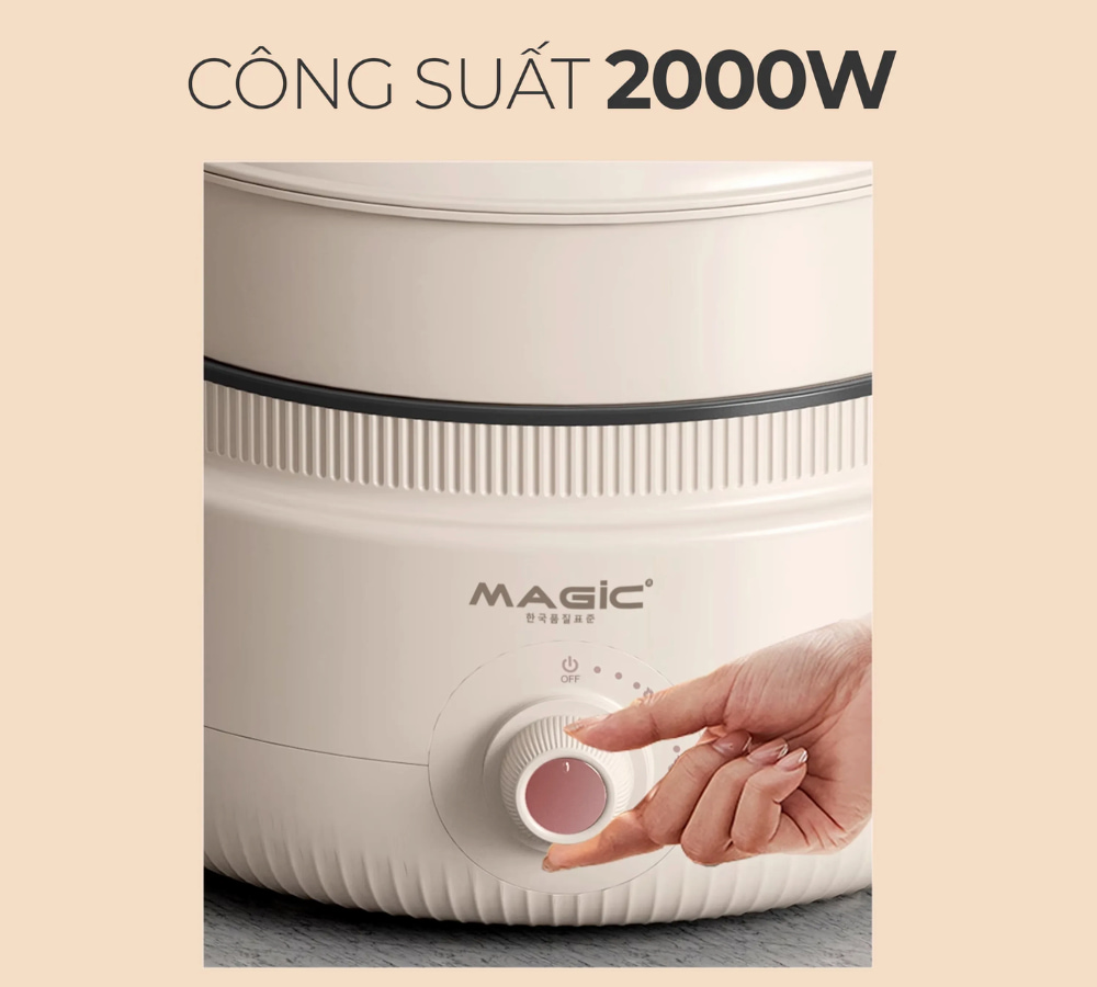 Nồi lẩu hấp đa năng Magic A-091 công suất 2000w