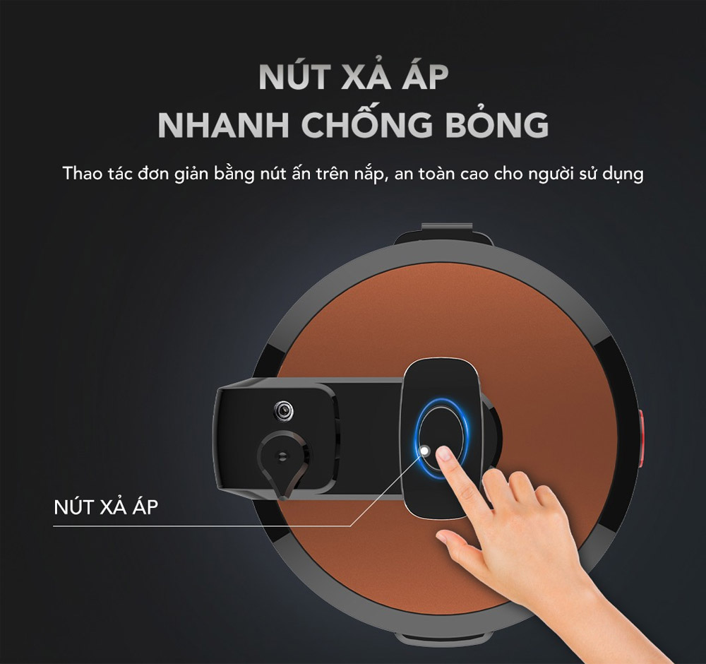 Nồi áp suất điện Funiki HPC6858 6 Lít đa dạng tính năng an toàn