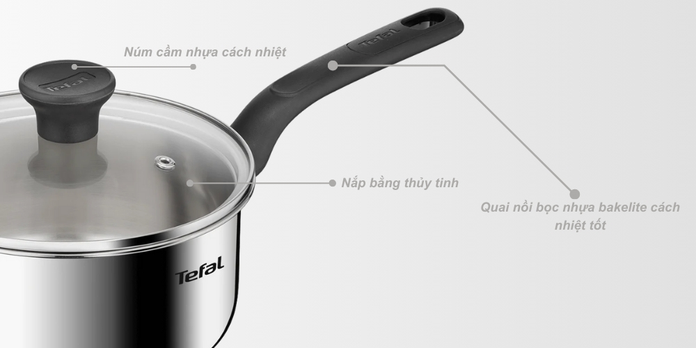 Quánh Tefal Starter E3252395 giúp người dùng cầm nắm