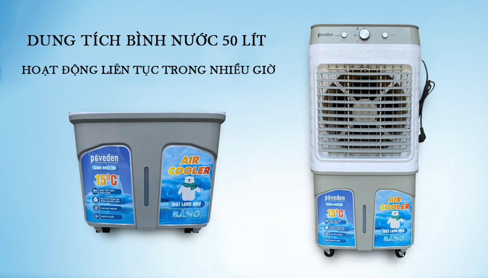 Quạt Điều Hòa PAC-188U 120W được trang bị bình chứa dung tích 50 lít
