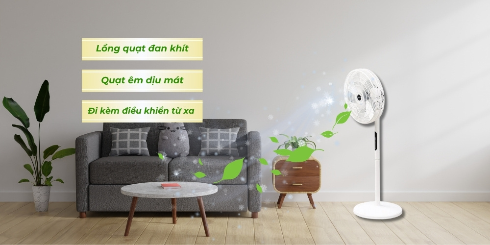 Quạt Đứng Perfect PF-QD310 êm dịu mát, không gây tiếng ồn