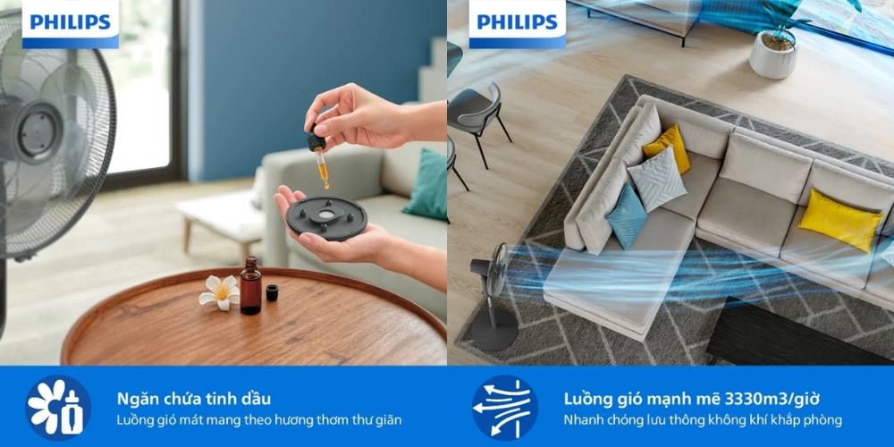 Quạt Đứng Philips CX1520/01 làm mới ngôi nhà