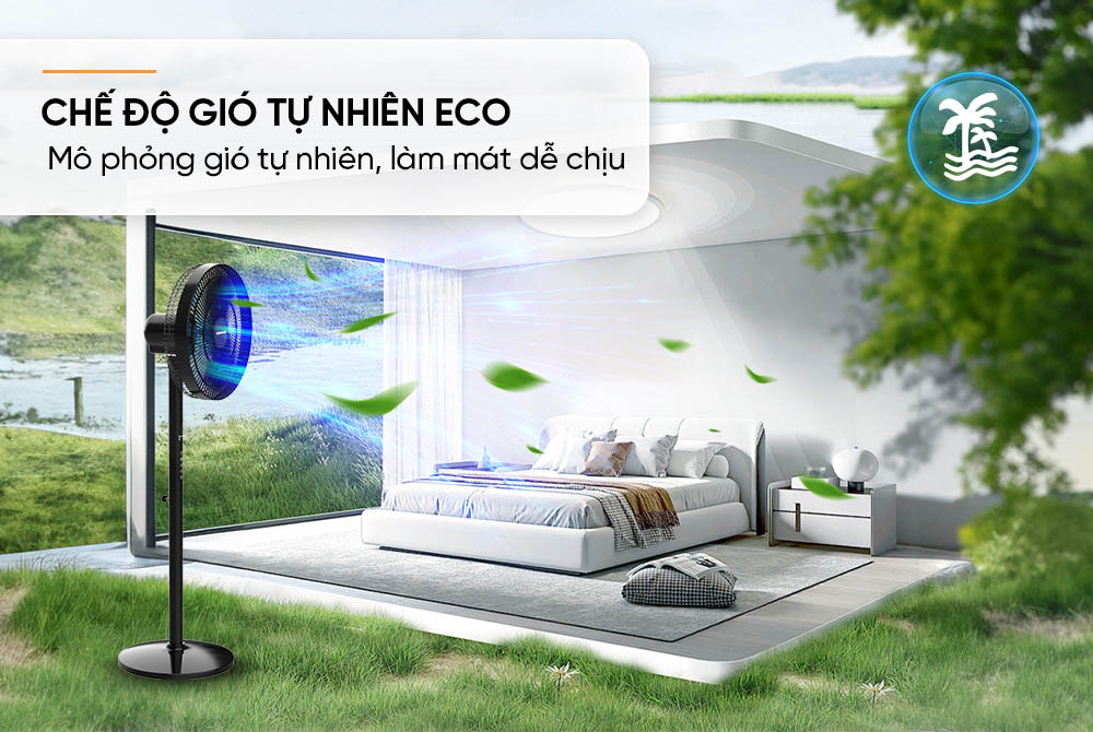 Quạt Đứng Sunhouse SHD7346 có chế độ gió tự nhiên