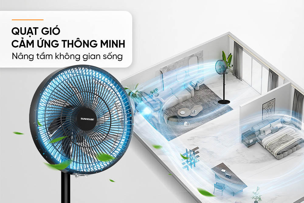 Quạt Đứng Sunhouse SHD7346 kiểu dáng hiện đại