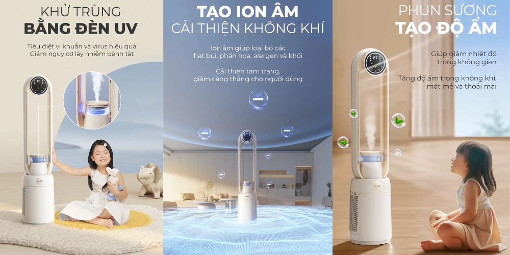 Quạt Không Cánh Magic Eco AC-307 làm sạch không khí bạn hít thở
