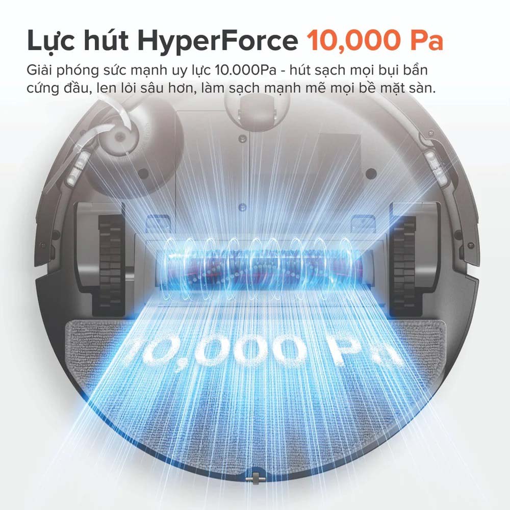 Roborock Q10 PF Plus làm sạch mạnh mẽ trên mọi bề mặt sàn