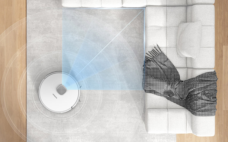 Robot trang bị cảm biến chống rơi và chống va đập