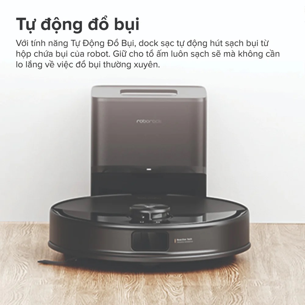 Robot Hút Bụi Lau Nhà Roborock Q10 PF Plus tự động đổ bụi