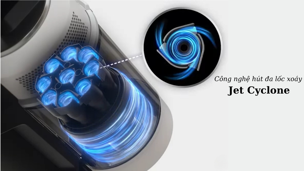 Samsung VS80F28DBP/SV lực hút mạnh vượt trội