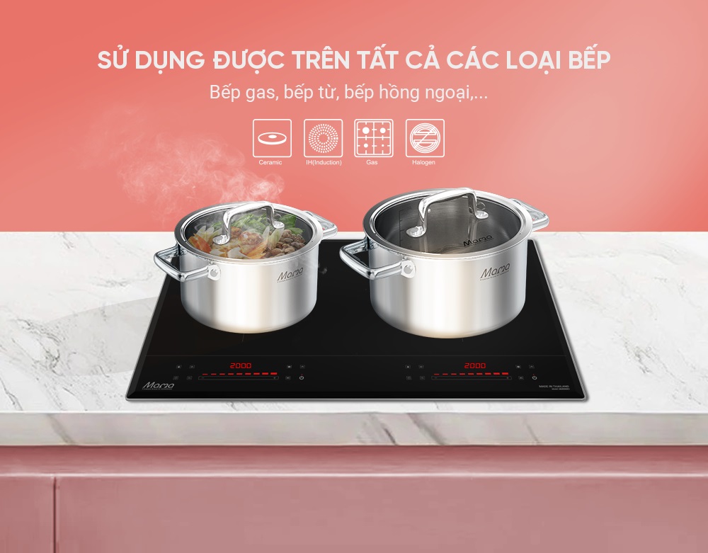 Sunhouse Mama SHG810 sử dụng được trên mọi loại bếp