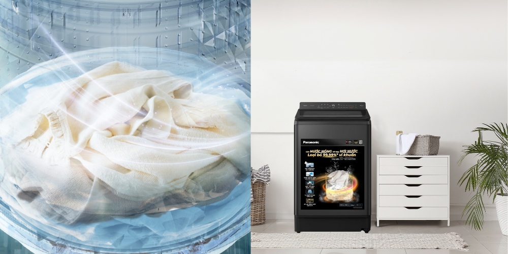 Chu trình giặt Odour/Aroma+ thơm lâu trên Máy Giặt Panasonic NA-FD165V3BV