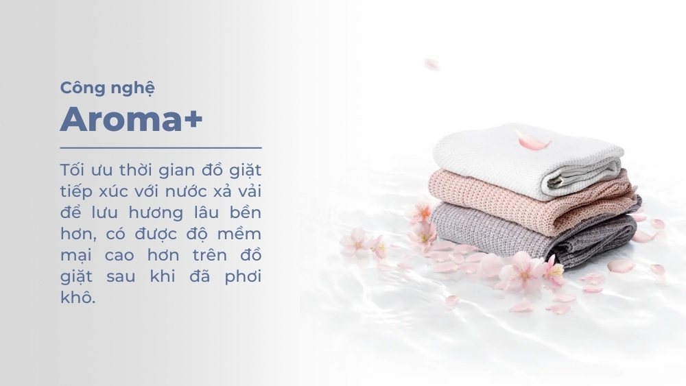 Công nghệ Aroma+ lưu hương dài lâu trên quần áo