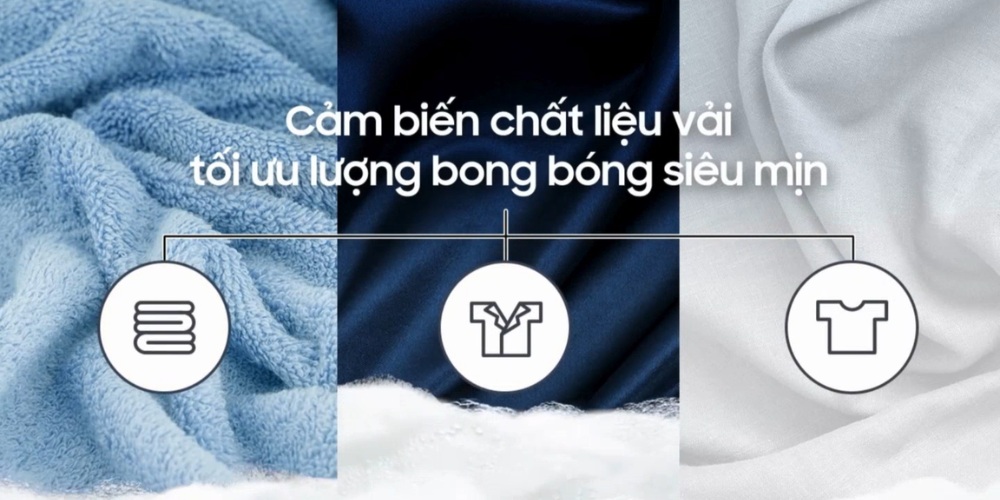 Công nghệ AI EcoBubble với bong bóng siêu mịn trên Samsung WW10DB7U34GWSV