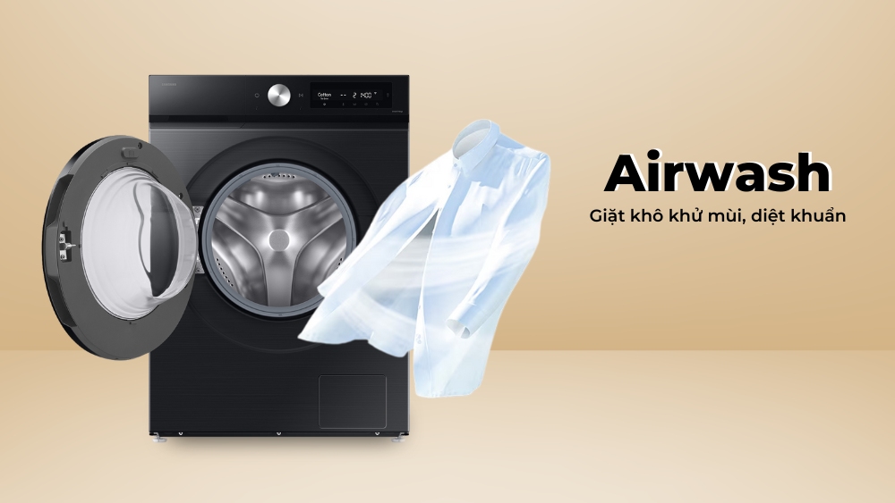 Công nghệ Airwash khử mùi, diệt khuẩn quần áo