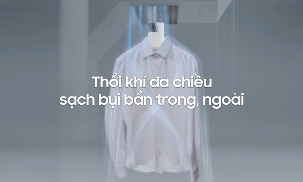 Hệ thống thổi khí đa chiều Dual JetAir trên Samsung Bespoke AirDresser DF18CB8600ERSV