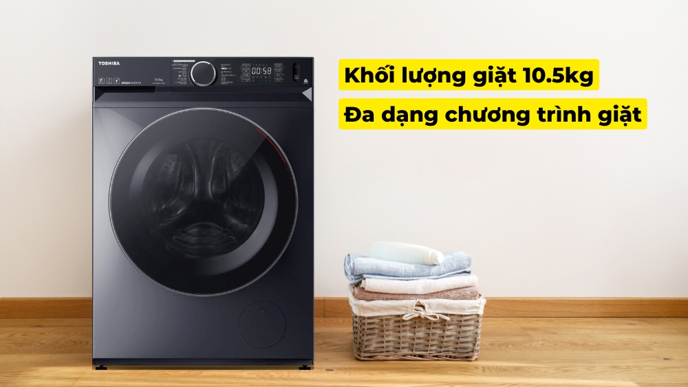 Máy sở hữu khối lượng giặt lớn