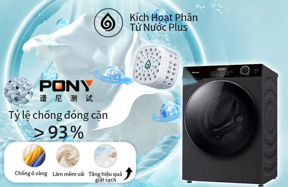 Công nghệ giặt tiên tiến trên Máy Giặt Hisense Inverter 10.5 Kg WF105M3