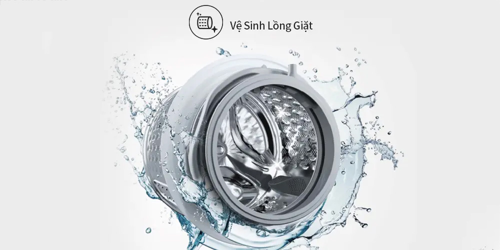 Chương trình vệ sinh lồng giặt trên Máy Giặt Hisense Inverter WF105M3