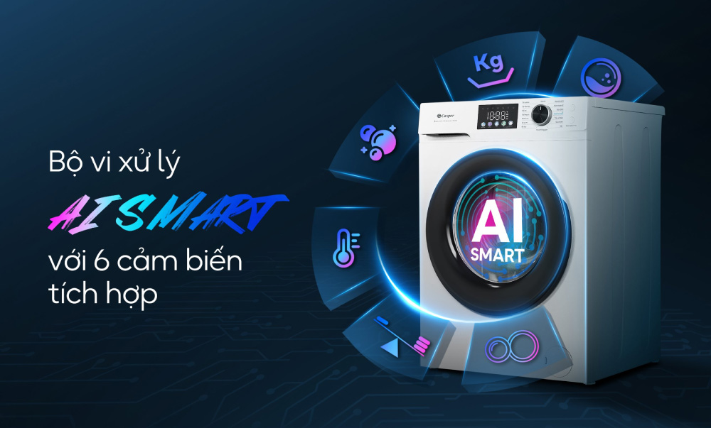 Công nghệ AI Smart tối ưu quá trình giặt