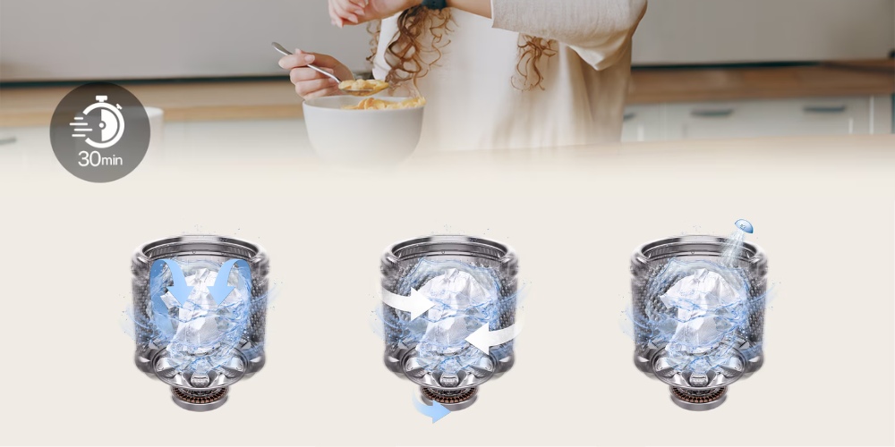 Công nghệ giặt tiết kiệm TurboWash3D trên máy giặt LG T2522AX7G