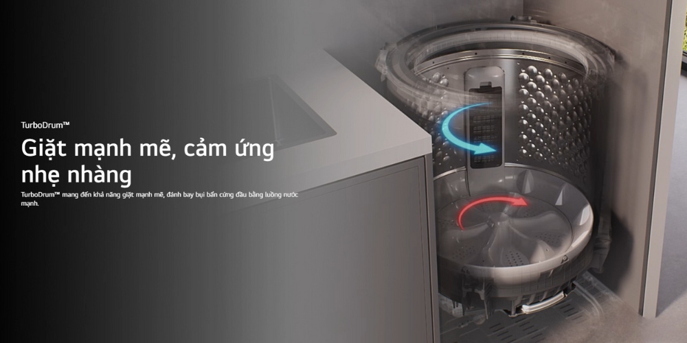 Công nghệ giặt TurboDrum trên Máy Giặt LG T2515VBTB