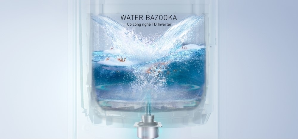 Công nghệ Water Bazooka trên Máy Giặt Panasonic NA-FD165V3BV