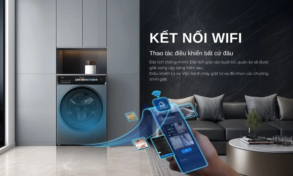 Kết nối Wi-Fi để điều khiển Máy giặt Aqua AW10-B4377U1L(GN)
