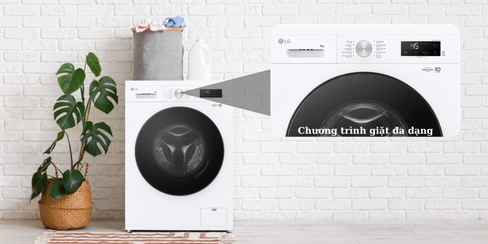LG FB1209S5W được tích hợp đa dạng chương trình giặt