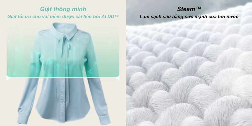 Máy Giặt LG FX1410N5W bảo vệ sợi vải tốt hơn, quần áo luôn sạch