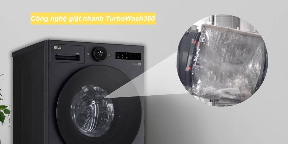 Máy Giặt LG FX1414S3KA làm sạch quần áo nhanh
