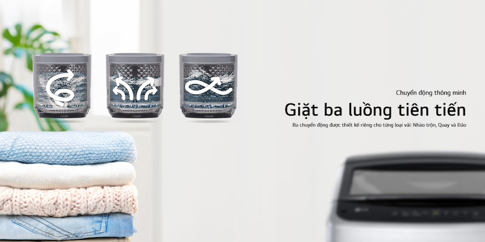 Máy giặt LG Inverter 11Kg T2511VBTB giặt ba luồng tiên tiến