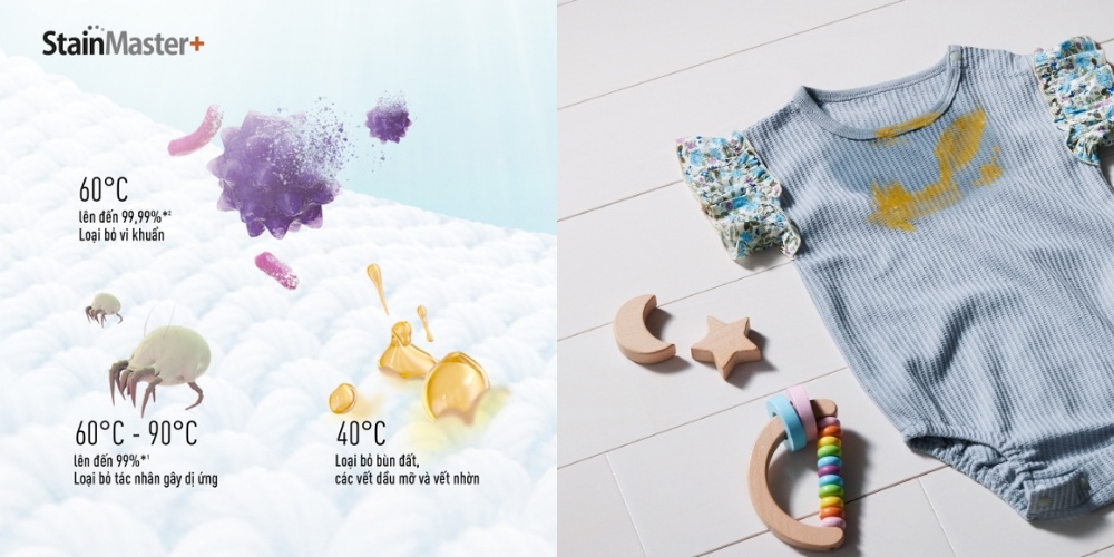 Máy Giặt Panasonic NA-V105FC1LV được trang bị tính năng giặt nước nóng