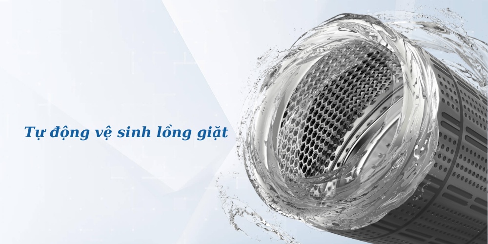Máy Giặt Sharp ES-FM110CB-DG có tự động vệ sinh lồng giặt