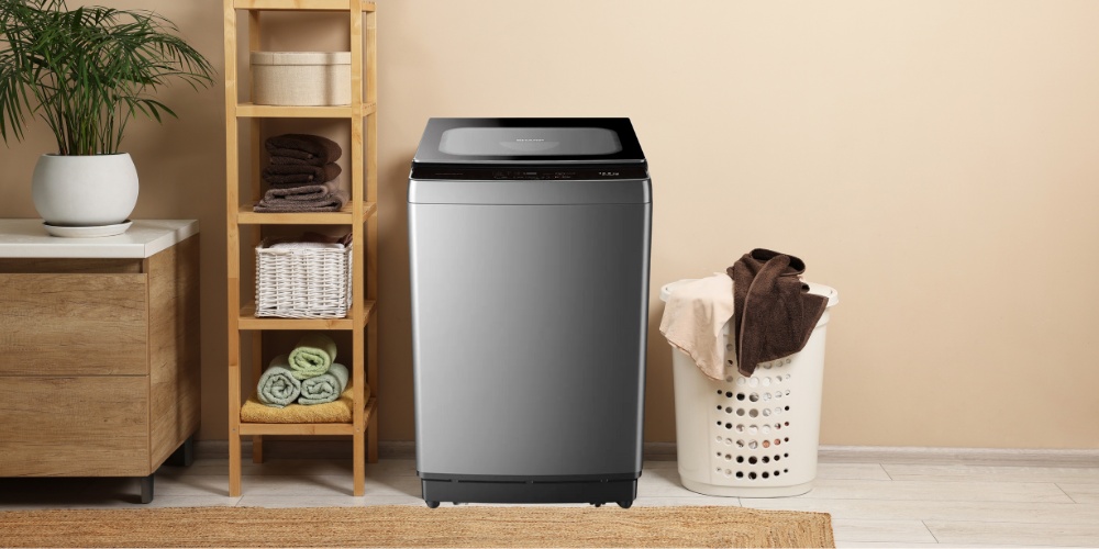 Máy Giặt Sharp ES-TM125CN-MR sở hữu thiết kế cửa trên